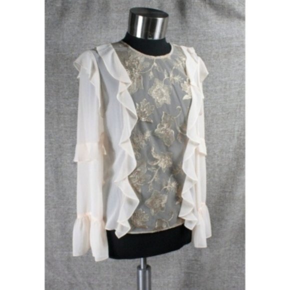 BCBGMaxAzria Tops - ⬇️ NEW! BCBG MAX AZRIA SHIMMERY FLORAL TOP!